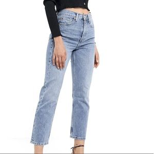 Topshop Moto High waist straight jeans